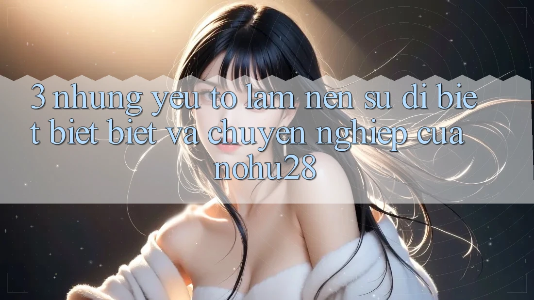 3. Những Yếu Tố Làm Nên Sự Dị biệt biệt Biệt Và Chuyên nghiệp Của Nohu28 3. Những Yếu Tố Làm Nên Sự Dị biệt biệt Biệt Và Chuyên nghiệp Của Nohu28