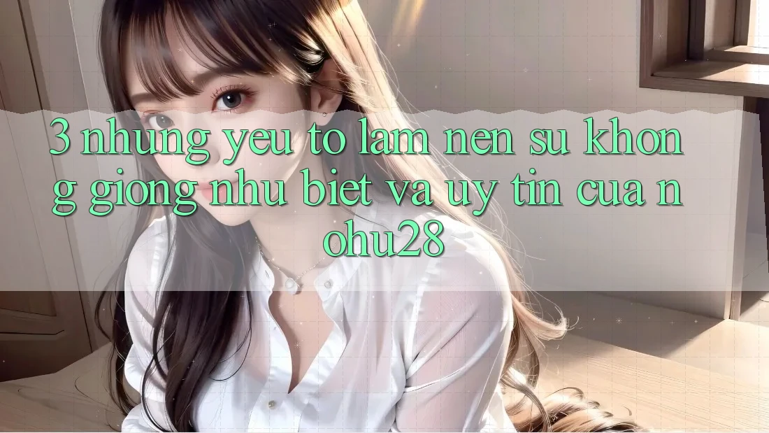 3. Những Yếu Tố Làm Nên Sự Không giống như Biệt Và Uy Tín Của Nohu28