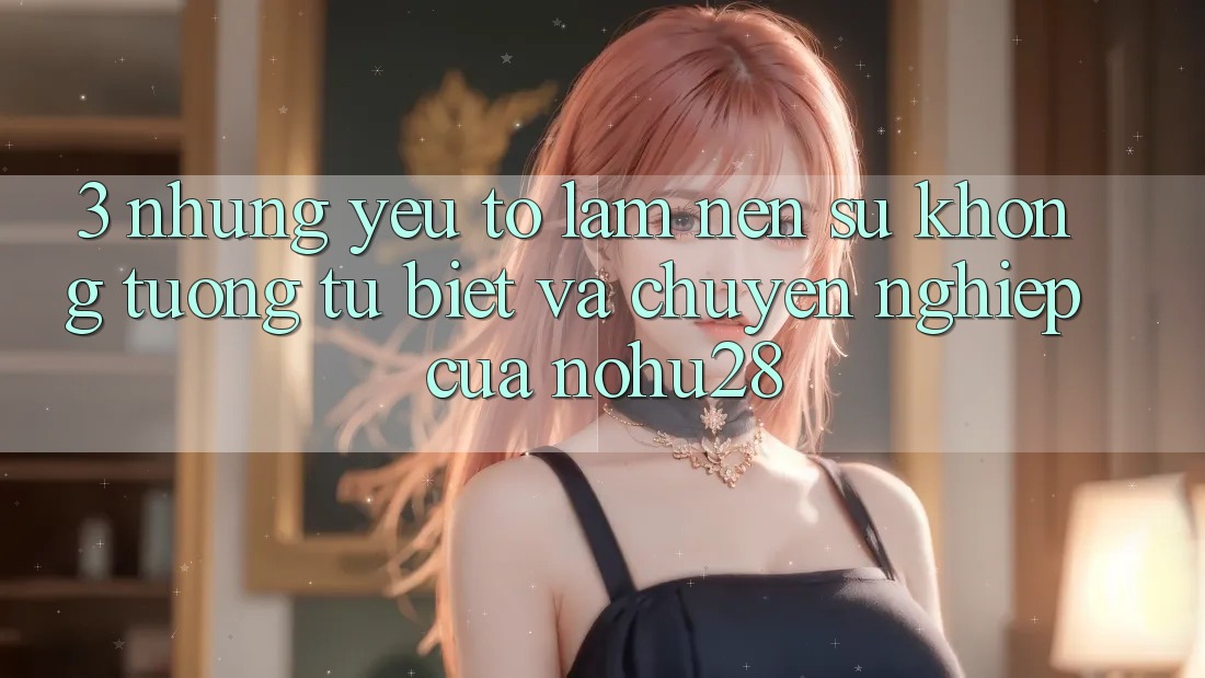 3. Những Yếu Tố Làm Nên Sự Không tương tự biệt Và Chuyên nghiệp Của Nohu28 3. Những Yếu Tố Làm Nên Sự Không tương tự biệt Và Chuyên nghiệp Của Nohu28