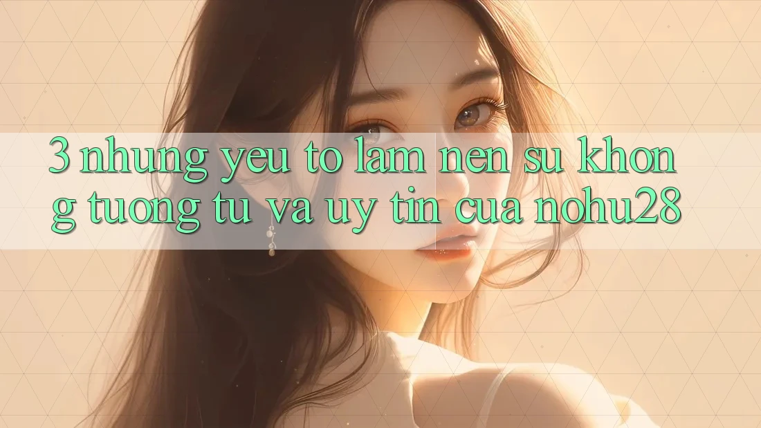 3. Những Yếu Tố Làm Nên Sự Không tương tự Và Uy Tín Của Nohu28 3. Những Yếu Tố Làm Nên Sự Không tương tự Và Uy Tín Của Nohu28