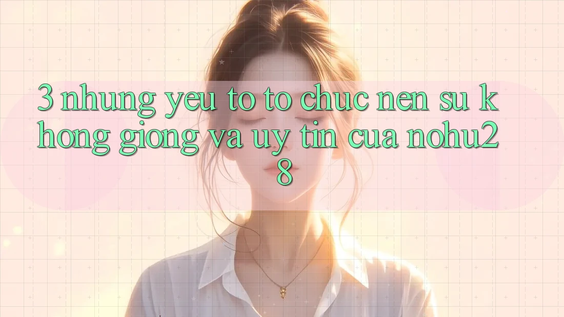 3. Những Yếu Tố Tổ chức Nên Sự Không giống Và Uy Tín Của Nohu28
