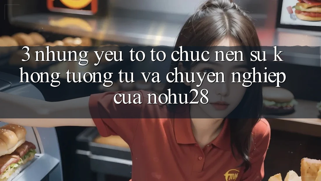 3. Những Yếu Tố Tổ chức Nên Sự Không tương tự Và Chuyên nghiệp Của Nohu28 3. Những Yếu Tố Tổ chức Nên Sự Không tương tự Và Chuyên nghiệp Của Nohu28