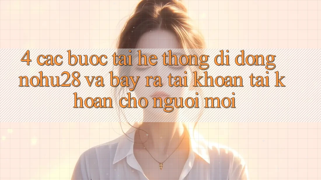 4. Các bước Tải Hệ thống di động Nohu28 Và Bày ra tài khoản Tài Khoản Cho Người Mới