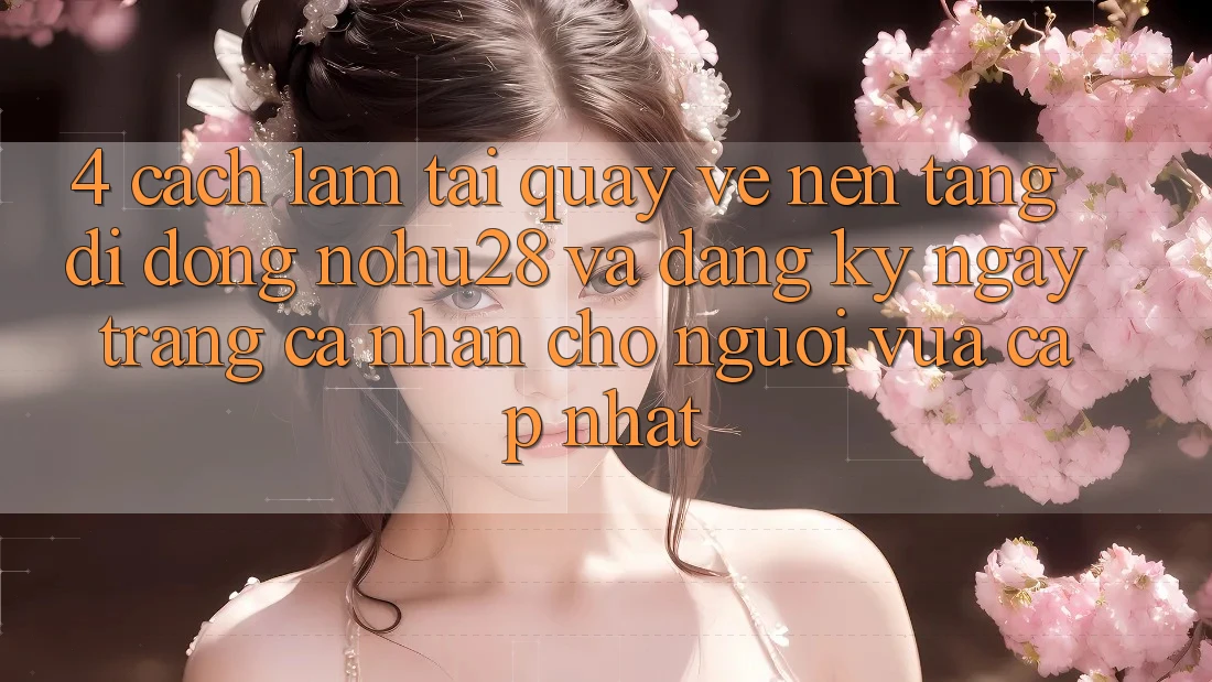 4. Cách làm Tải quay về Nền tảng di động Nohu28 Và Đăng ký ngay Trang cá nhân Cho Người Vừa cập nhật