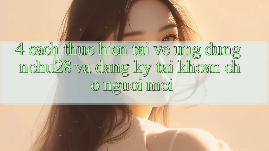 4. Cách thực hiện Tải về Ứng dụng Nohu28 Và Đăng Ký Tài Khoản Cho Người Mới 4. Cách thực hiện Tải về Ứng dụng Nohu28 Và Đăng Ký Tài Khoản Cho Người Mới