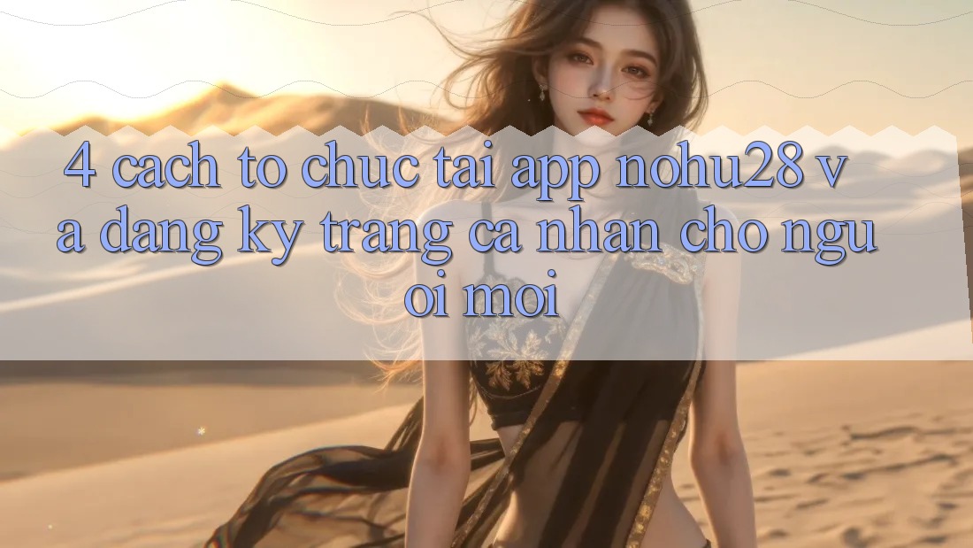 4. Cách tổ chức Tải App Nohu28 Và Đăng Ký Trang cá nhân Cho Người Mới
