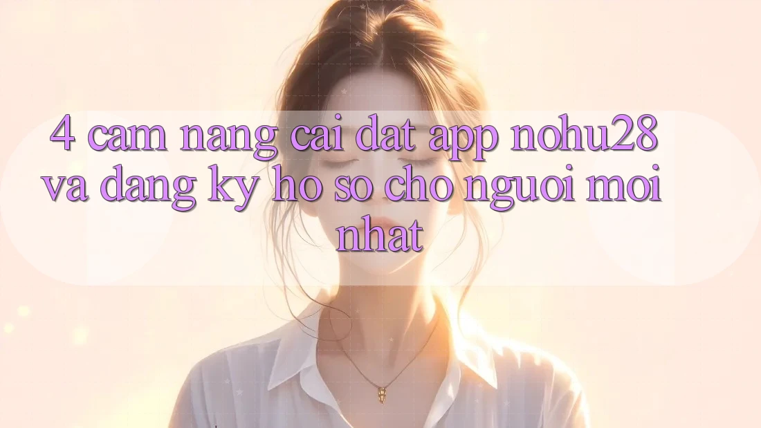 4. Cẩm nang Cài đặt App Nohu28 Và Đăng Ký Hồ sơ Cho Người Mới nhất