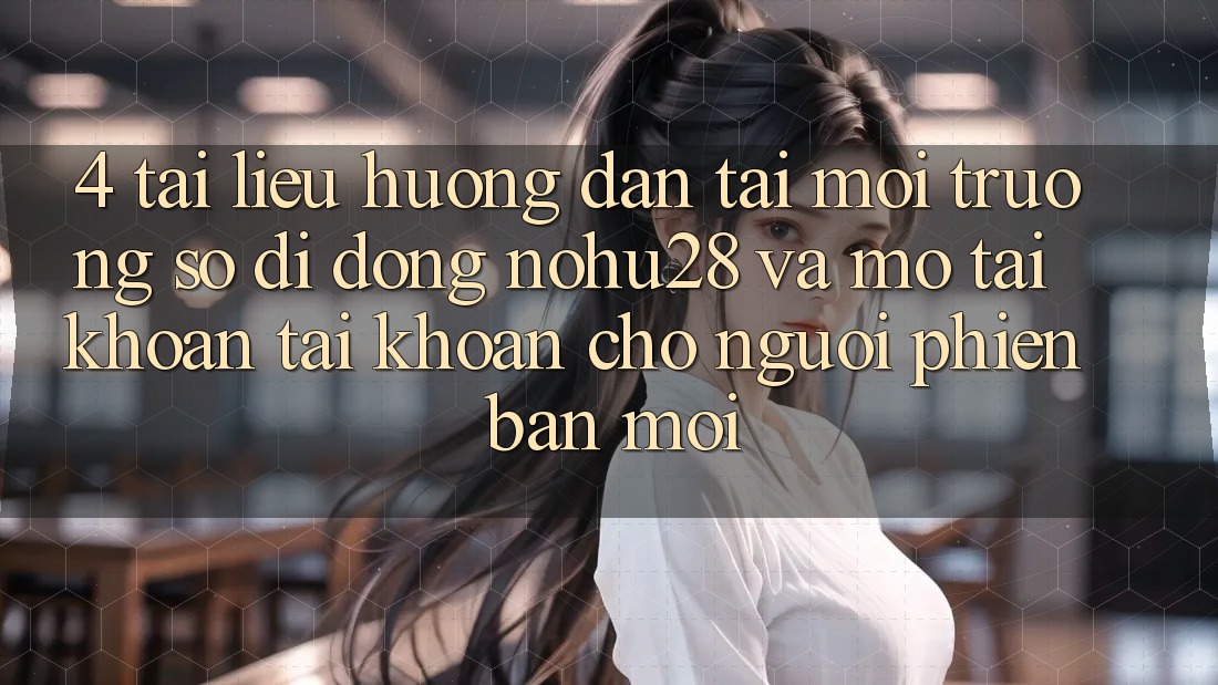 4. Tài liệu hướng dẫn Tải Môi trường số di động Nohu28 Và Mở tài khoản Tài Khoản Cho Người Phiên bản mới