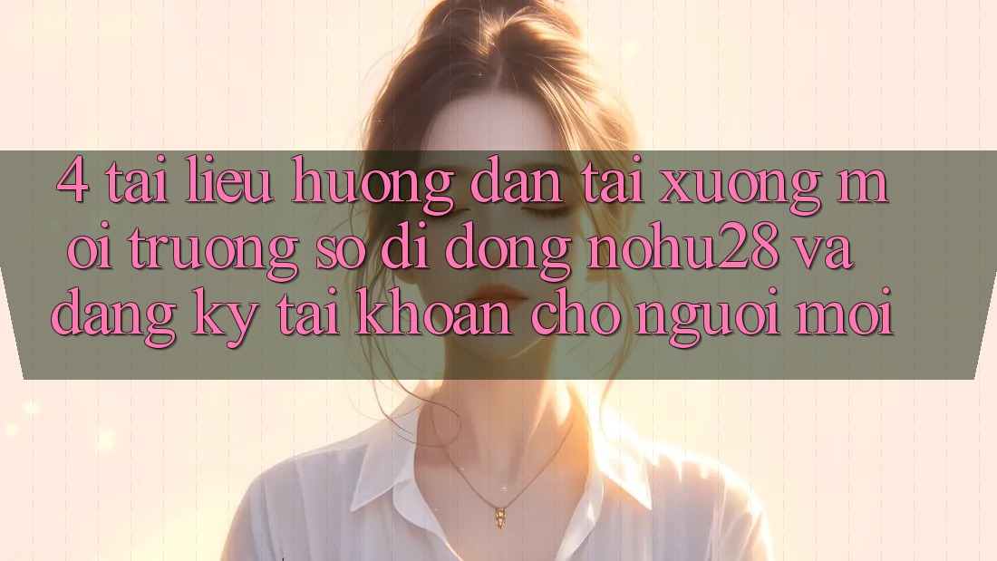 4. Tài liệu hướng dẫn Tải xuống Môi trường số di động Nohu28 Và Đăng Ký Tài Khoản Cho Người Mới 4. Tài liệu hướng dẫn Tải xuống Môi trường số di động Nohu28 Và Đăng Ký Tài Khoản Cho Người Mới