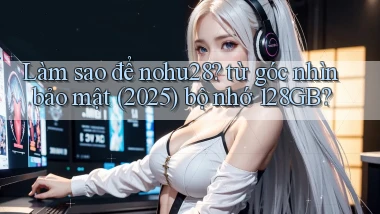 Làm sao để nohu28 từ góc nhìn bảo mật (2025) bộ nhớ 128GB