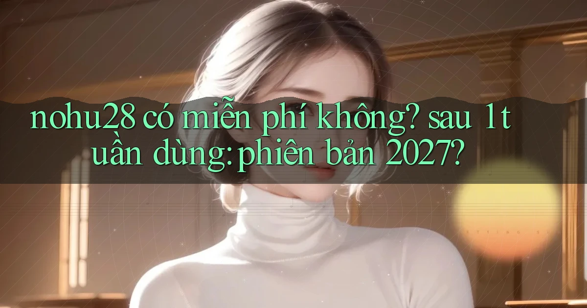 nohu28 có miễn phí không sau 1 tuần dùng phiên bản 2027